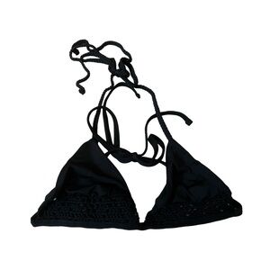 Frankie’s bikinis black Brie triangle top